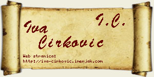 Iva Ćirković vizit kartica
